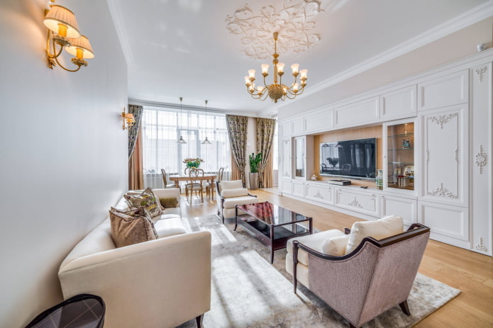 Light in a spacious white living room