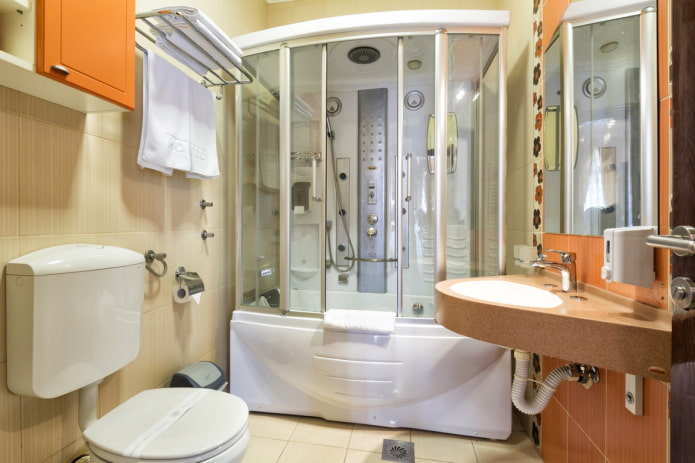 Shower box with bathtub Shower box with bathtub