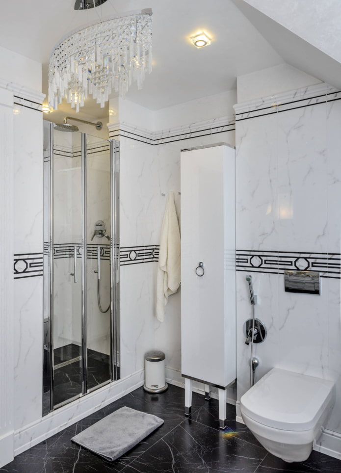 Black and white bathroom Black and white bathroom