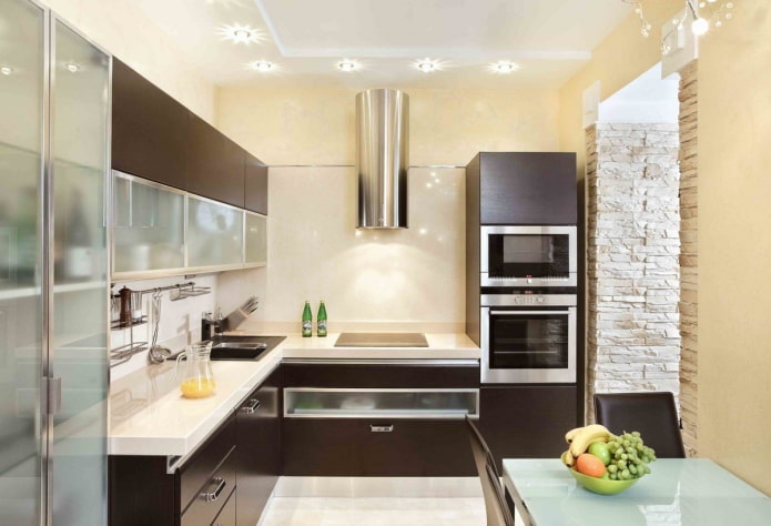 kitchen interior in beige and brown tones kitchen interior in beige and brown tones