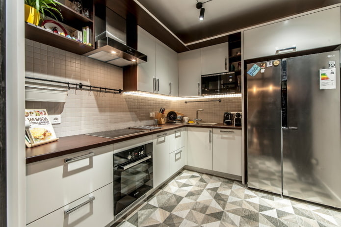 refrigerator in the interior of the kitchen with the letter g refrigerator in the interior of the kitchen with the letter g