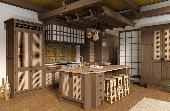 kitchen interior design in Japanese style