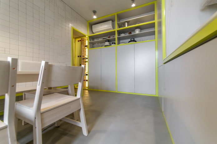 Self-leveling floor in the kitchen Self-leveling floor in the kitchen