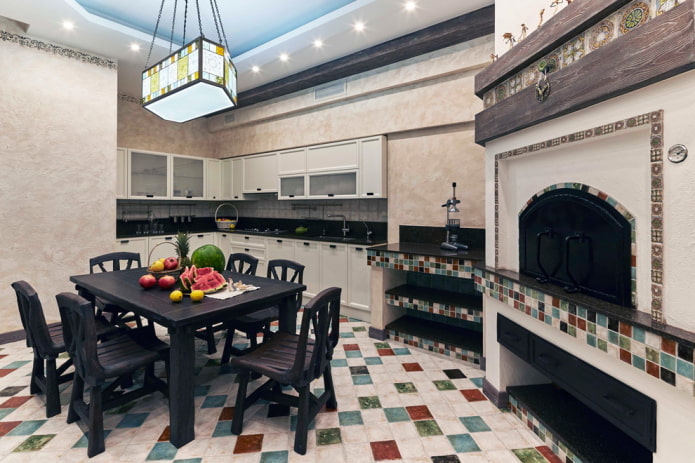 kitchen decoration in a rustic country style