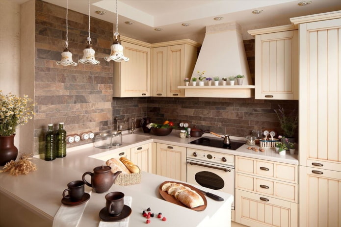 finishing the kitchen in Provencal style