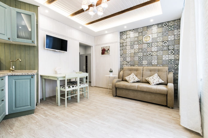 visual zoning of the kitchen-bedroom visual zoning of the kitchen-bedroom