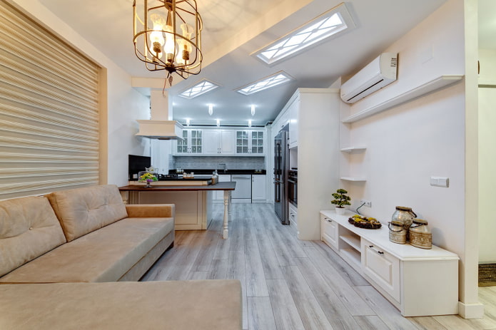 visual zoning of the kitchen-bedroom visual zoning of the kitchen-bedroom