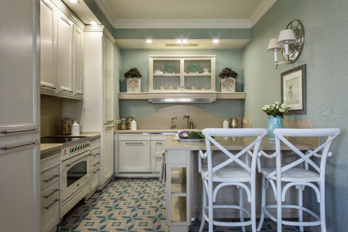 Provence style corner kitchen