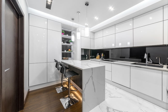 modern corner kitchen