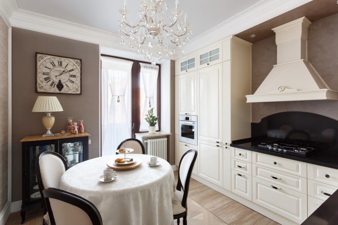 decor in the interior of a classic kitchen