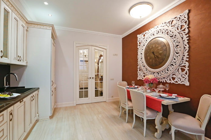 decor in the interior of a classic kitchen