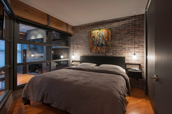 industrial style men's bedroom
