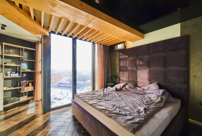 industrial style men's bedroom