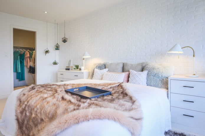 wall decoration in the bedroom in a nordic style wall decoration in the bedroom in a nordic style