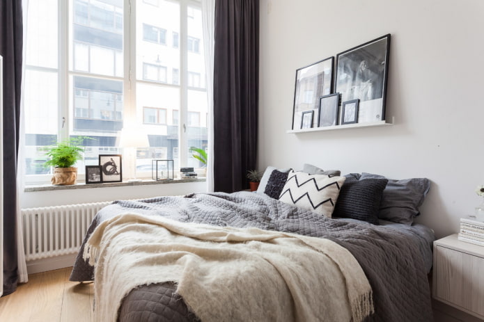 small bedroom in Scandinavian style small bedroom in Scandinavian style