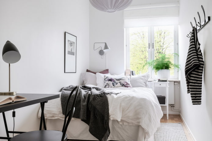 small bedroom in Scandinavian style small bedroom in Scandinavian style