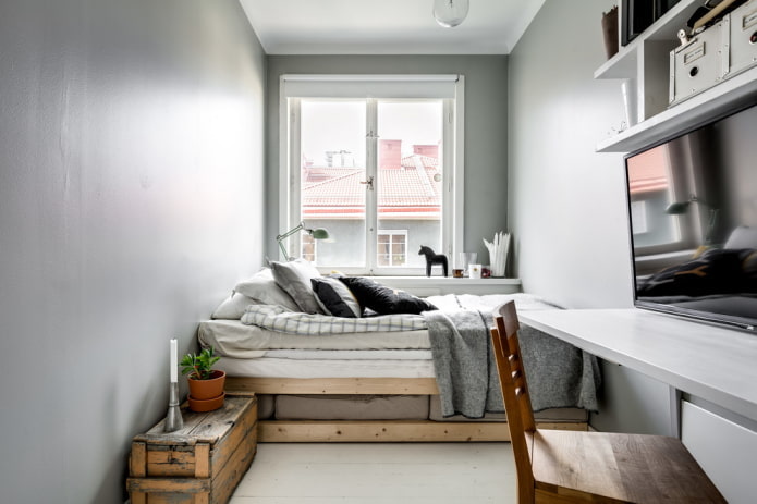 small bedroom in Scandinavian style small bedroom in Scandinavian style
