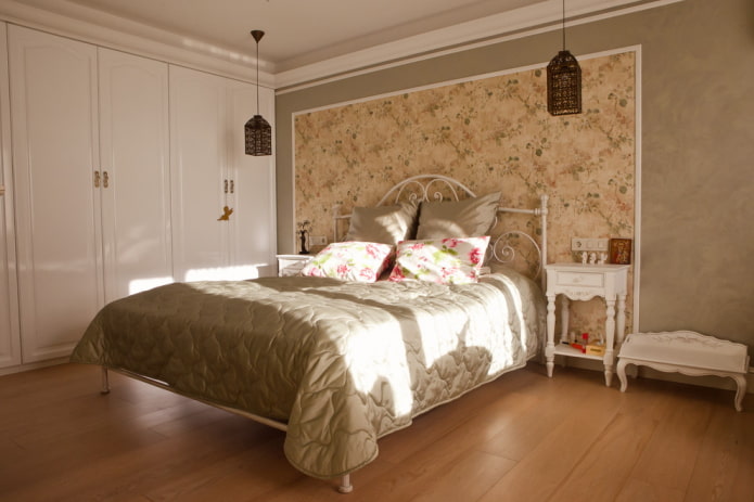 decoration of the bedroom in Provencal style decoration of the bedroom in Provencal style