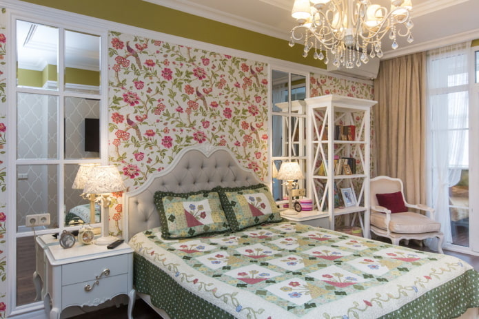 furniture in the interior of the bedroom in the Provencal style furniture in the interior of the bedroom in the Provencal style