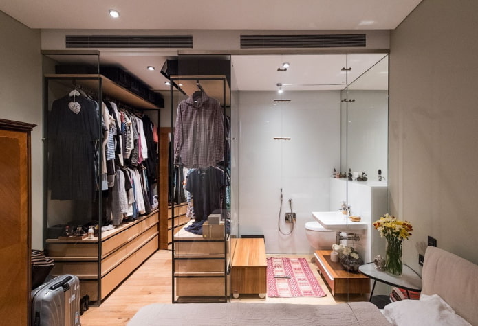 walk-through dressing room in the interior of the bedroom walk-through dressing room in the interior of the bedroom