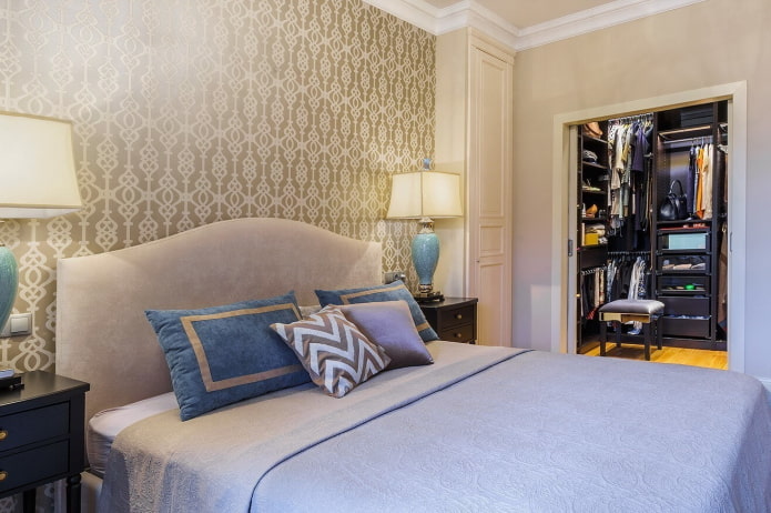 dressing room design in the interior of the bedroom dressing room design in the bedroom interior