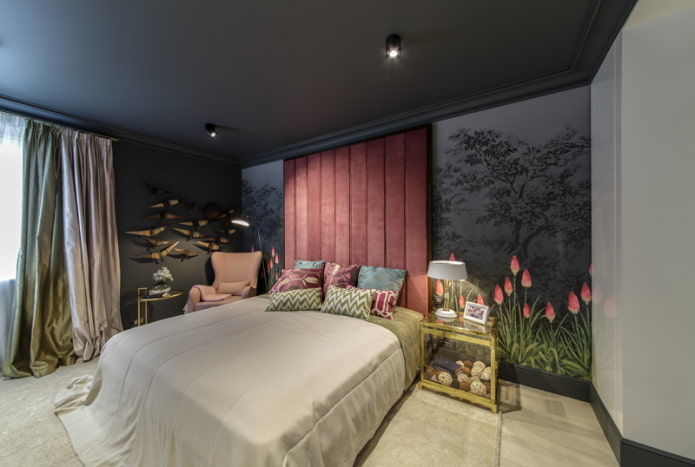 spots on the black ceiling