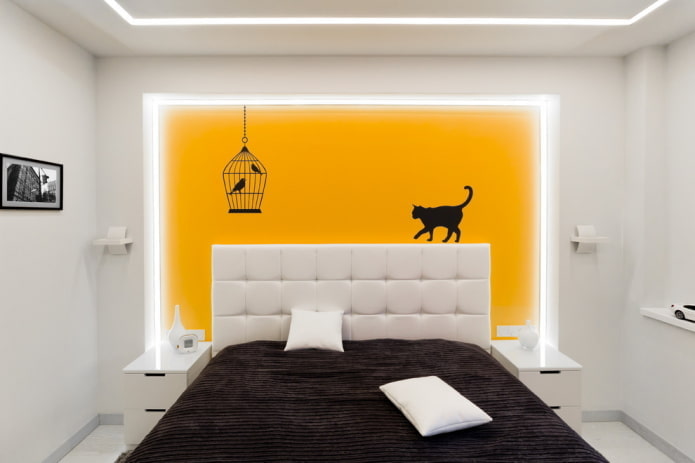 bedroom in white with bright accents bedroom in white with bright accents