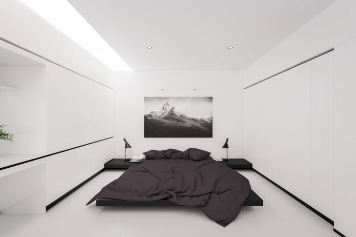 white bedroom interior in the style of minimalism white bedroom interior in the style of minimalism