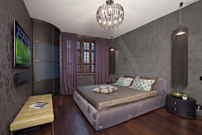 Stylish radius wardrobe