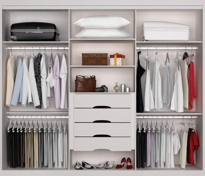 Example of filling the cabinet