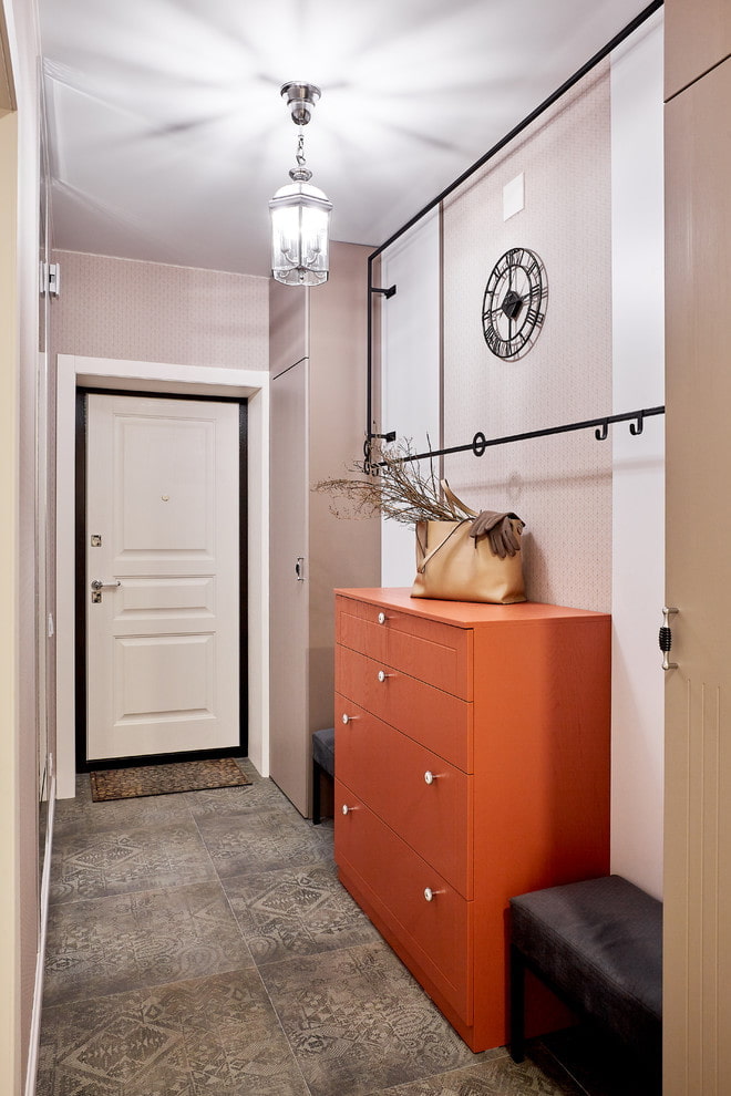 furniture in the interior of a small hallway