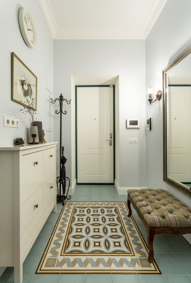 furniture in the interior of a small hallway