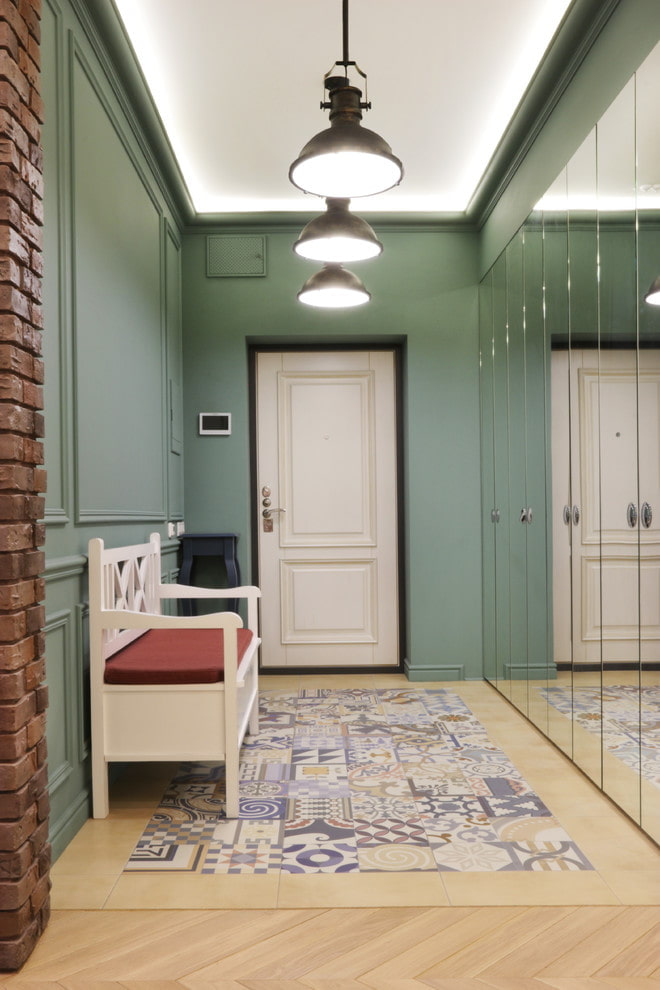 lighting in the interior of a small hallway