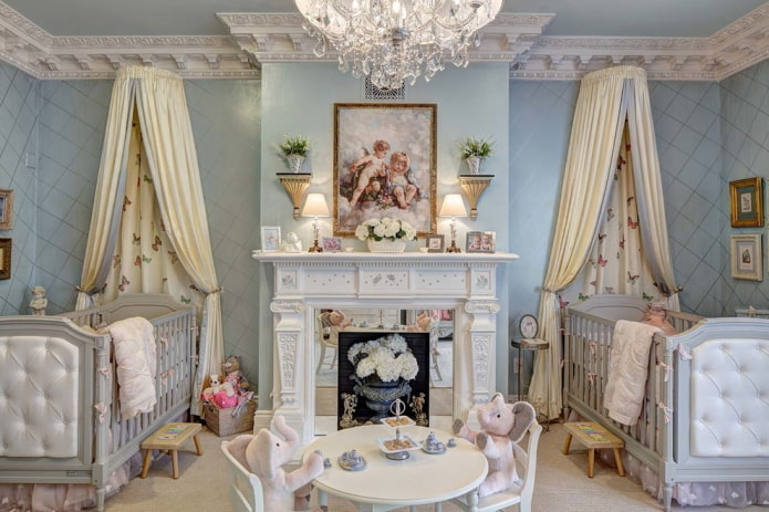 design of a nursery for toddlers twins