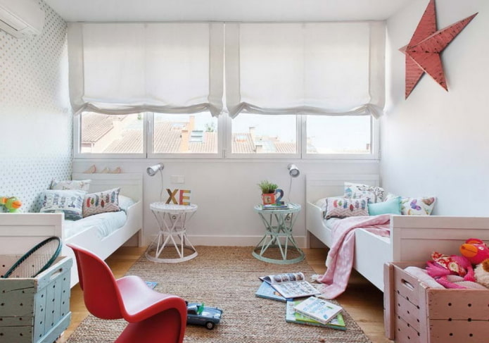 bedroom for children of different sexes