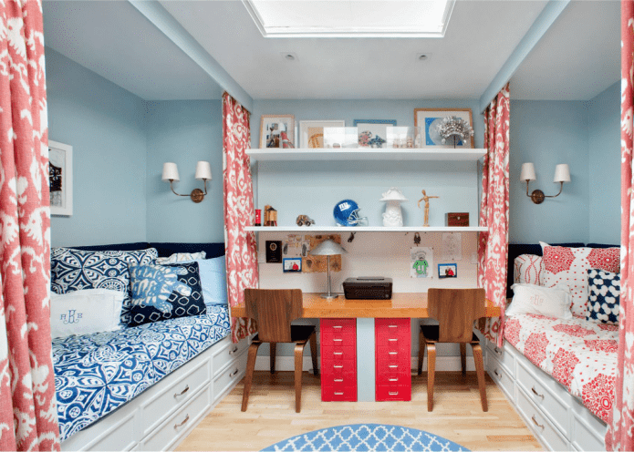 bedroom for children of different sexes