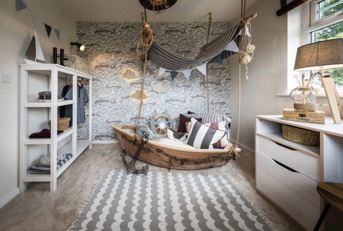 furniture in the interior of the nursery in the marine style furniture in the interior of the nursery in the marine style