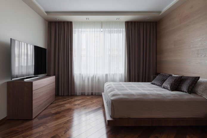 finishing in the interior of the brown bedroom finishing in the interior of the brown bedroom