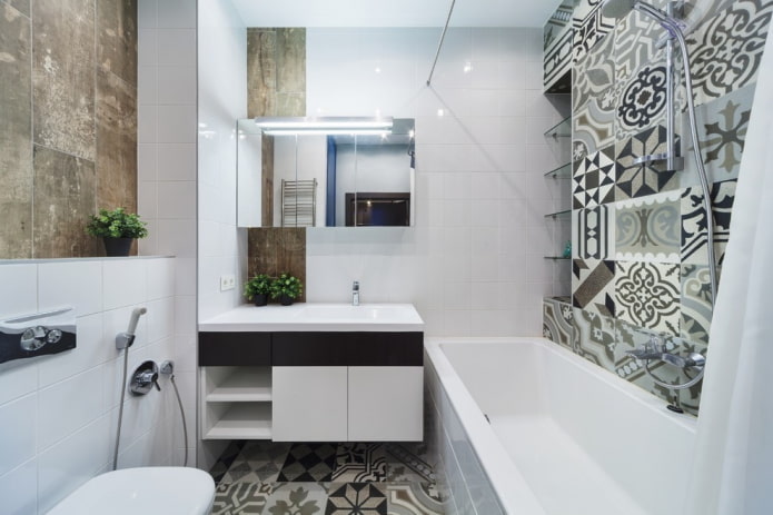 finishing of the combined bathroom