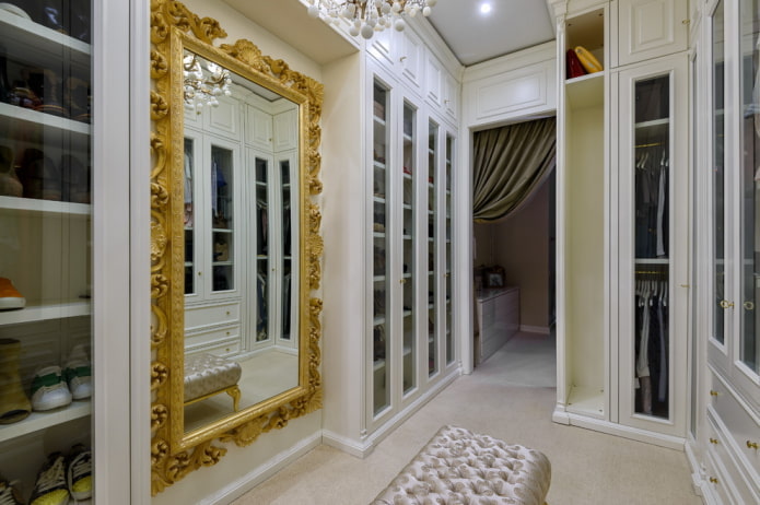 wardrobe design with mirror