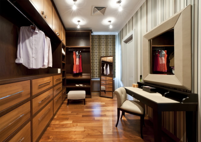 wardrobe design with dressing table