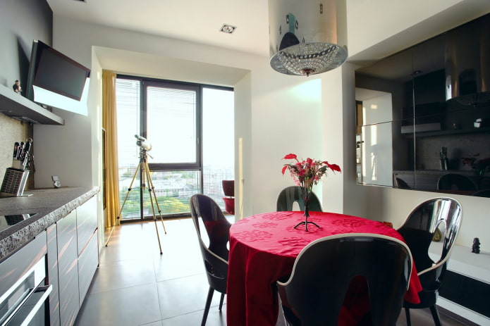 kitchen design combined with a loggia kitchen design combined with a loggia