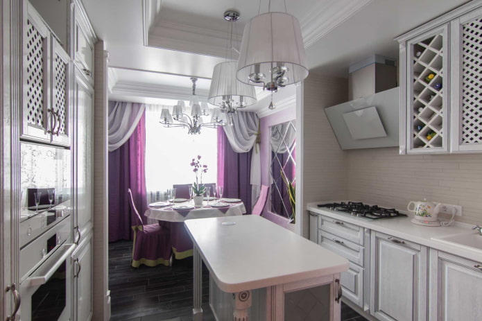 design of a small kitchen combined with a loggia design of a small kitchen combined with a loggia