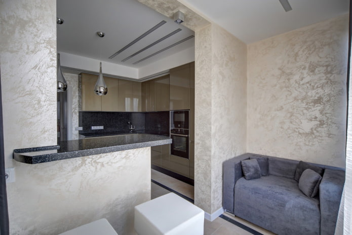 kitchen design combined with a loggia kitchen design combined with a loggia