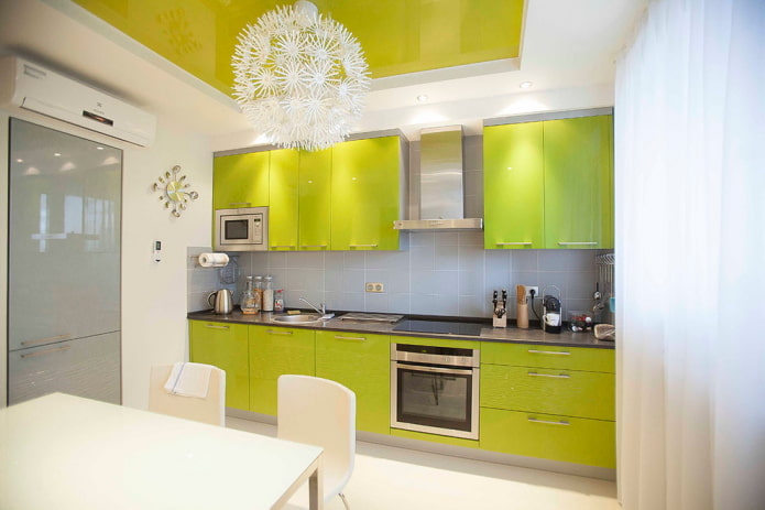 kitchen decoration in green tones