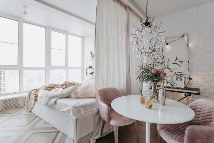 room zoning with curtains