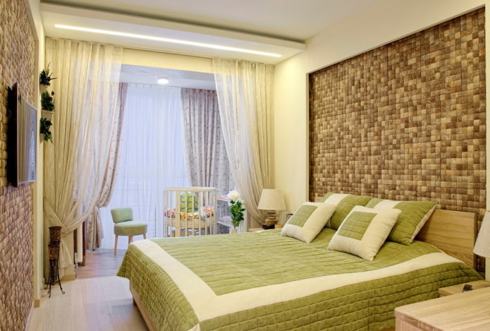 zoning in the interior of the bedroom-nursery