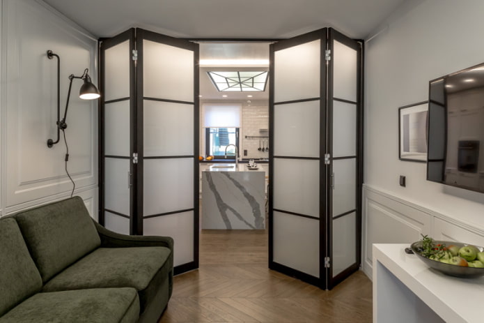 room zoning with sliding doors