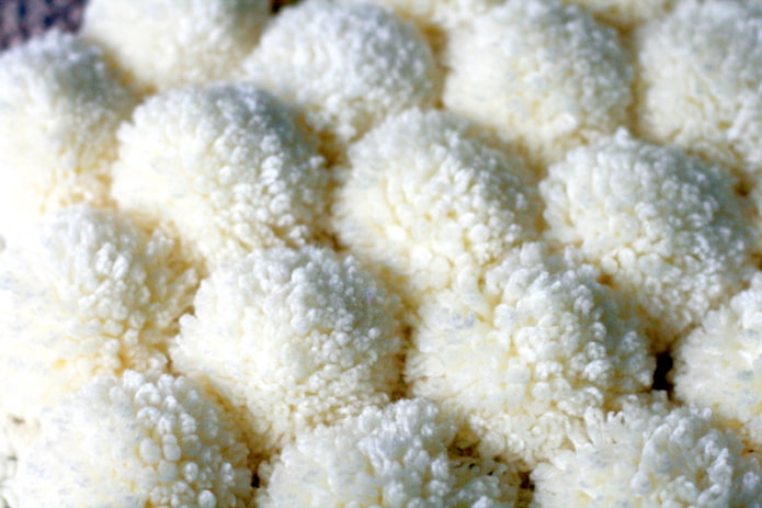 Sew on pom-poms Sew on pom-poms