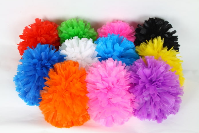 Plastic pom poms Plastic pom poms